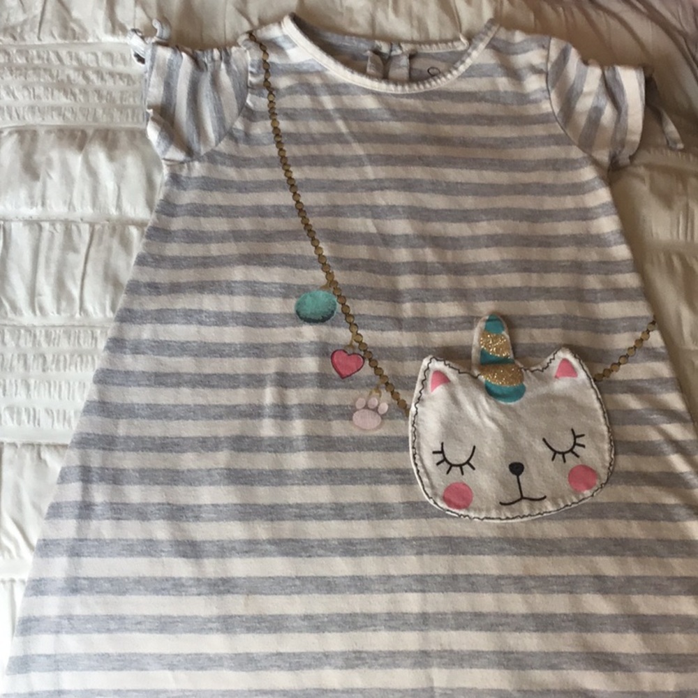 Girls Kitty unicorn dress - Picture 1 of 1